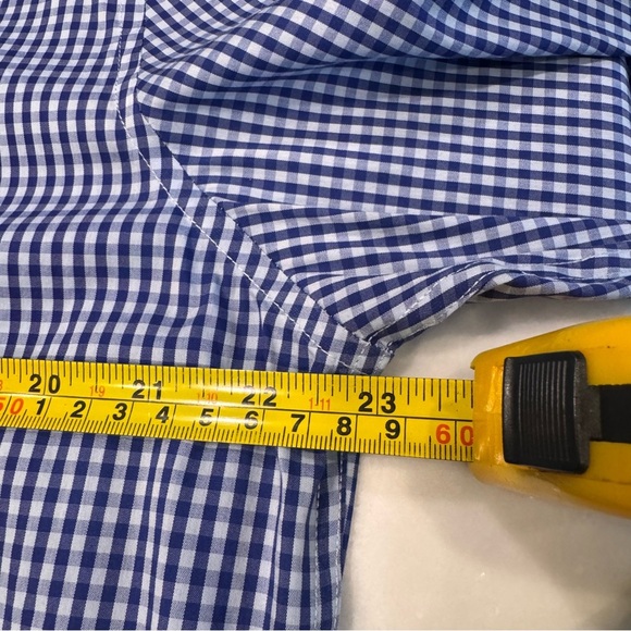 Psycho Bunny Shirt Men’s Sz 16 1/2 X 33 Button Up Shirt Long Sleeve Blue/White - Picture 4 of 8